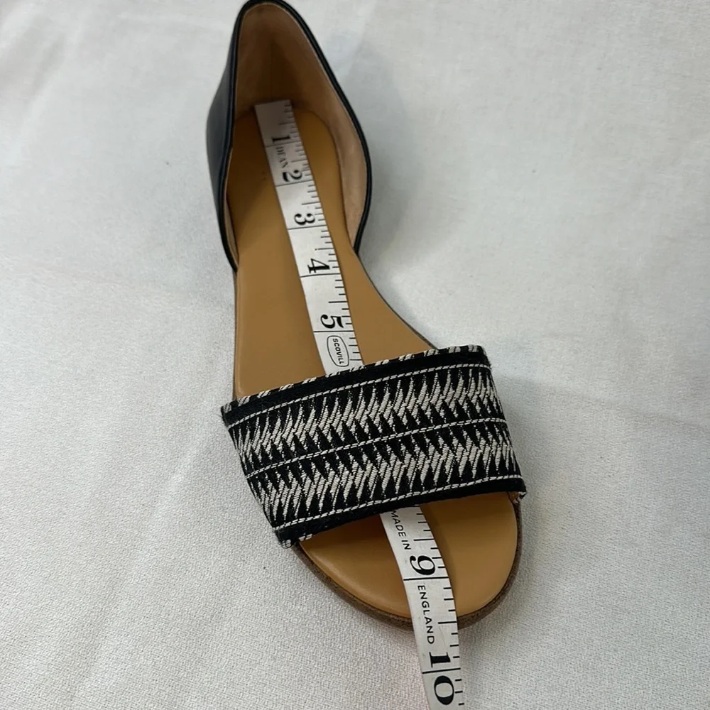 J. Crew Factory Morgan Woven D’Orsay Flats Black 6.5